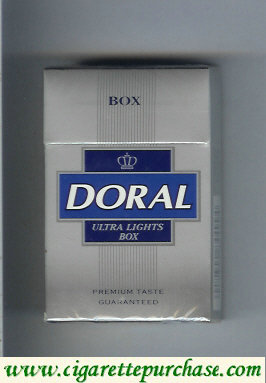 Doral Premium Taste Guaranteed Ultra Lights cigarettes hard box